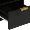 Szafka pod TV, czarna, 70x33x46 cm, materiał drewnopochodny