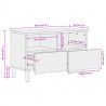 Szafka pod TV, czarna, 70x33x46 cm, materiał drewnopochodny