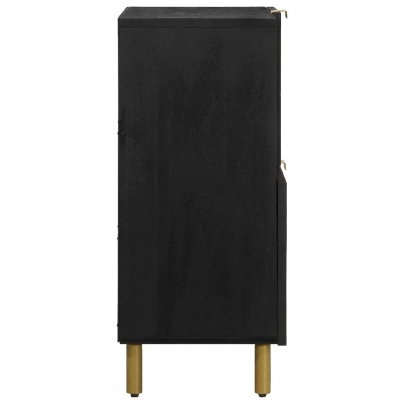 Szafka, czarna, 80x33x75 cm, materiał drewnopochodny