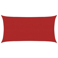 Żagiel przeciwsłoneczny, 160 g/m², czerwony, 2x4 m, HDPE
