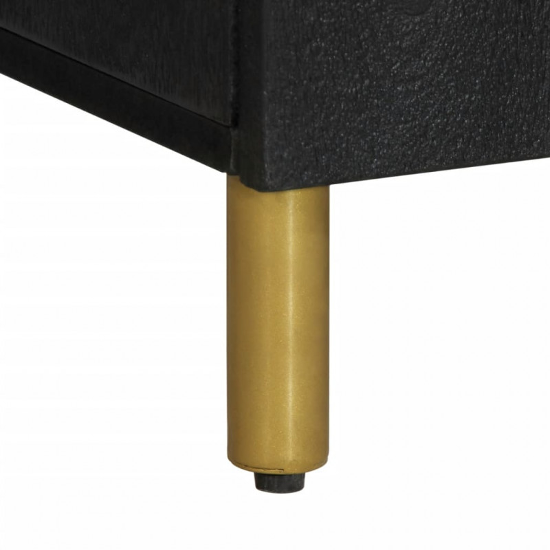 Szafka, czarna, 90x33x75 cm, materiał drewnopochodny