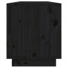 Szafka pod TV, czarna, 110,5x34x40 cm, lite drewno sosnowe