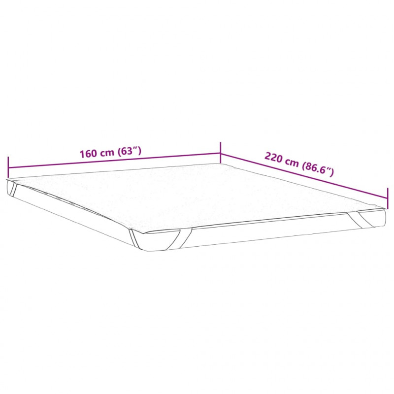 Ochraniacz na materac, biały, 160x220 cm, wodoodporny