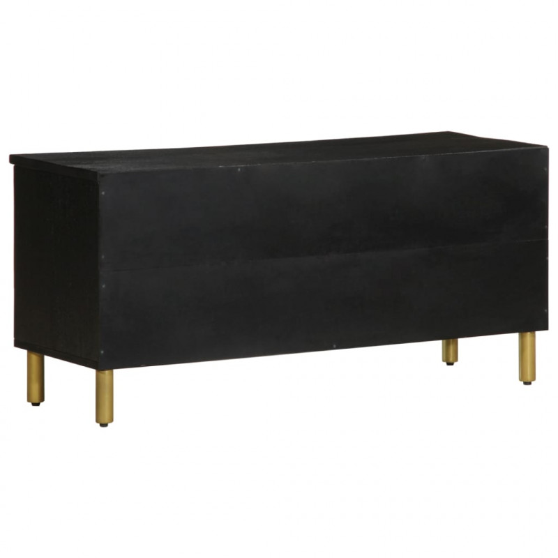 Szafka pod telewizor, czarna, 100x33x46 cm