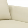 2-osobowa sofa z poduszkami, kremowa, sztuczna skóra