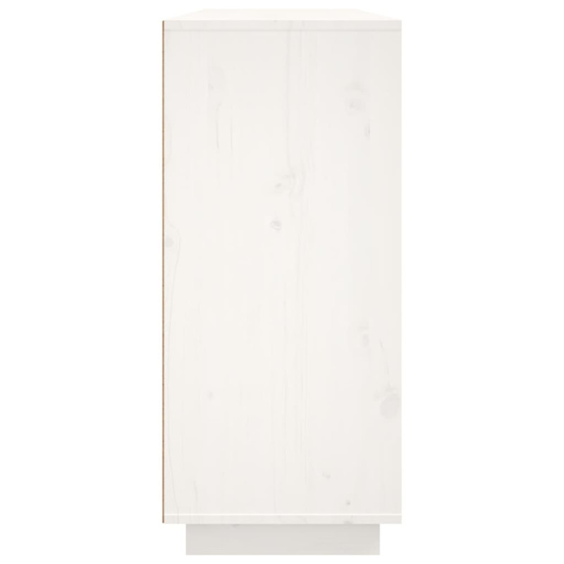 Szafka, biała, 120x35x80 cm, lite drewno sosnowe