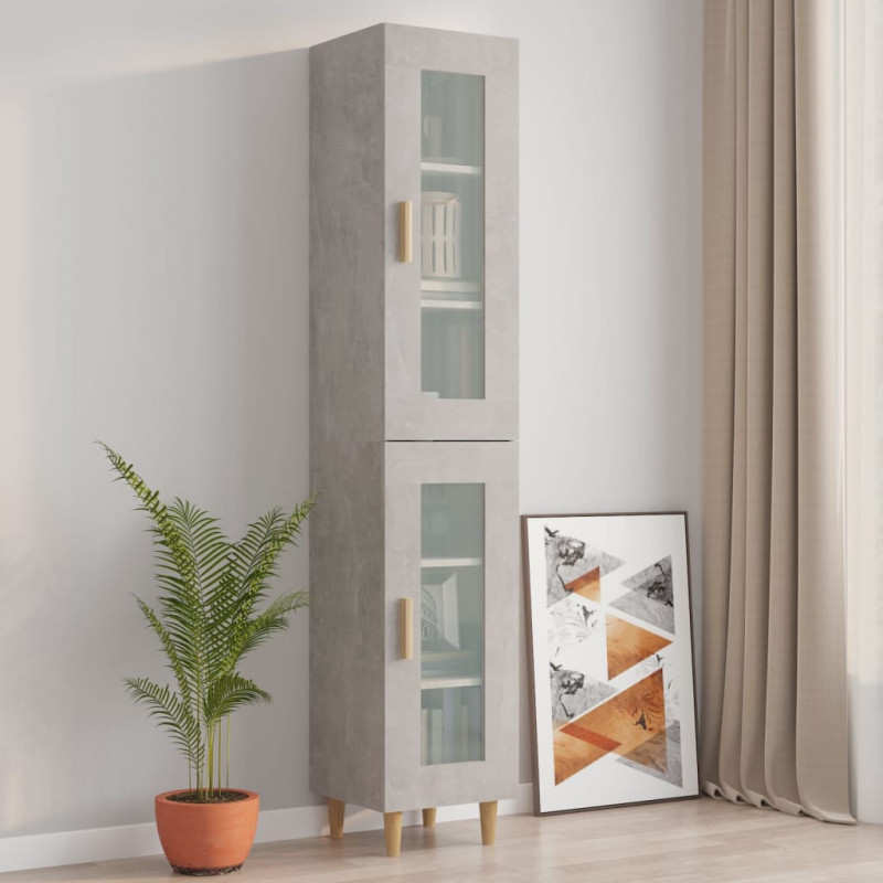 Szafka wisząca, szarość betonu, 69,5x34x90 cm