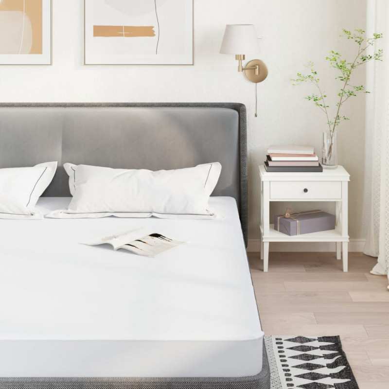 Ochraniacz na materac, biały, 90x190 cm, wodoodporny