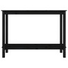 Stolik konsolowy, czarny, 110x40x80 cm, lite drewno sosnowe