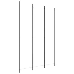 Parawan 3-panelowy, biały, 150x220 cm, tkanina