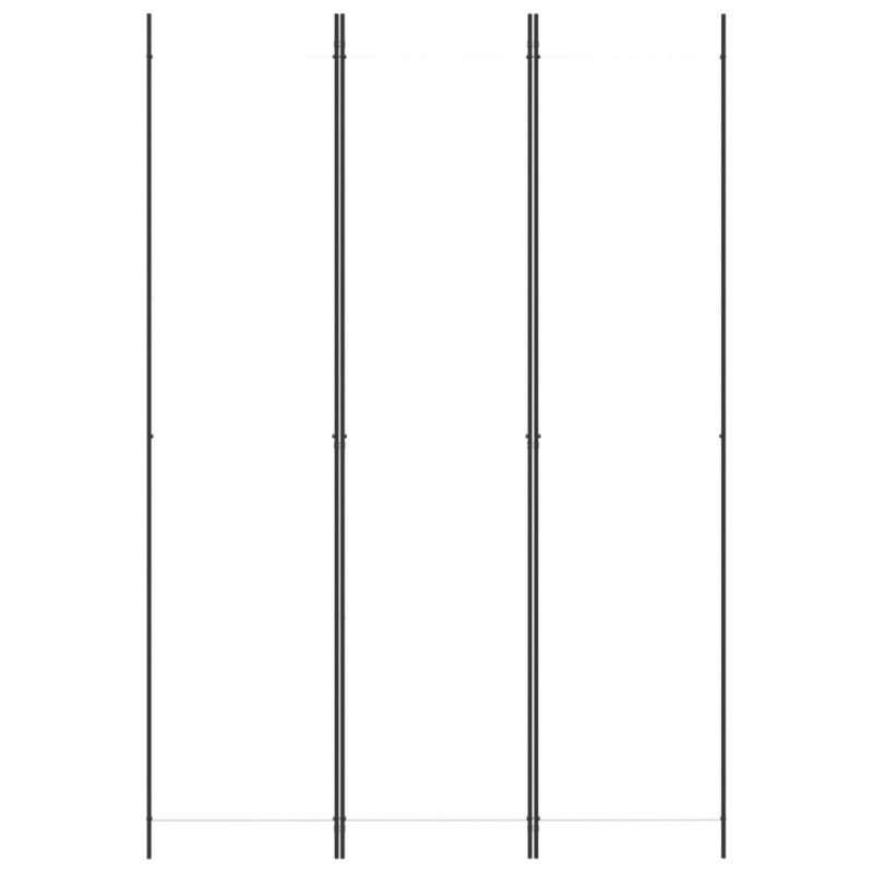 Parawan 3-panelowy, biały, 150x220 cm, tkanina