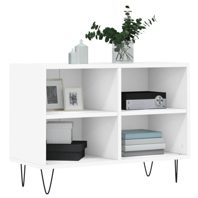 Szafka pod TV, biała, 69,5x30x50 cm, materiał drewnopochodny