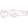 Podstawka na monitor, szara, 100x27,5x15cm, lite drewno sosnowe