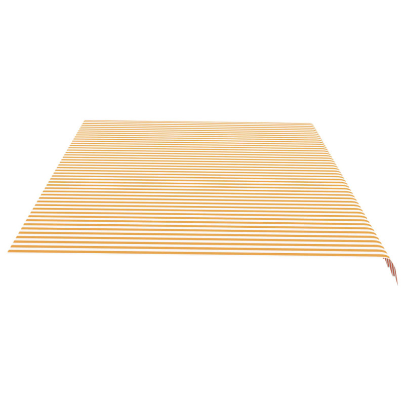 Zapasowa tkanina na markizę, żółto-biała, 6x3,5 m