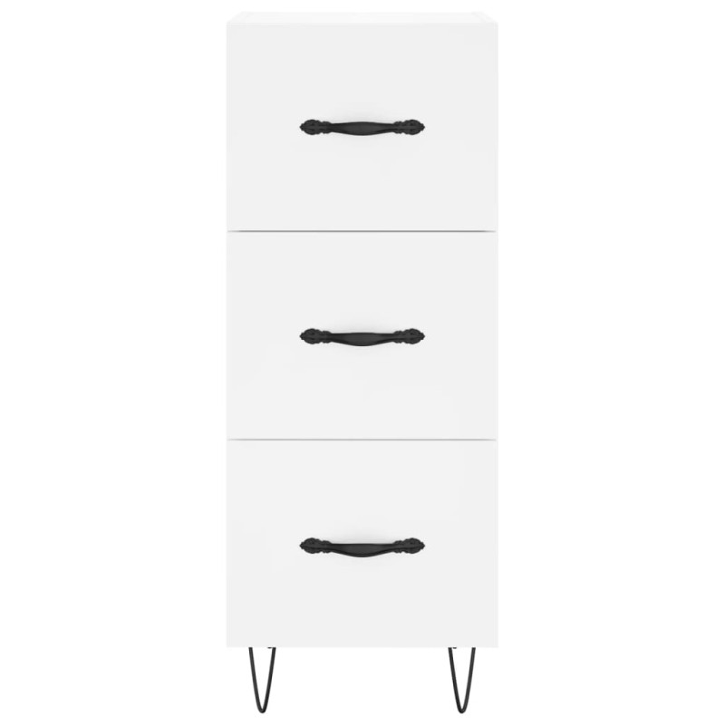 Szafka, biała, 34,5x34x90 cm, materiał drewnopochodny