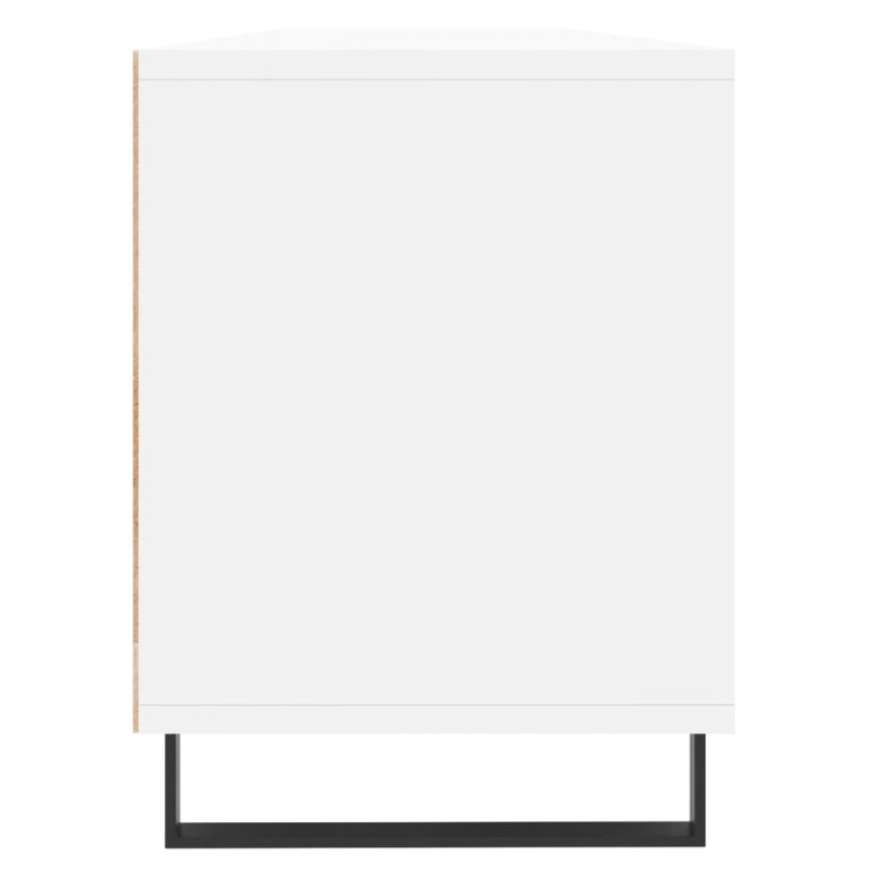Szafka pod TV, biała, 150x30x44,5 cm, materiał drewnopochodny