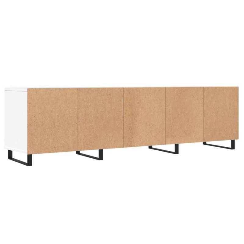 Szafka pod TV, biała, 150x30x44,5 cm, materiał drewnopochodny