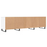 Szafka pod TV, biała, 150x30x44,5 cm, materiał drewnopochodny