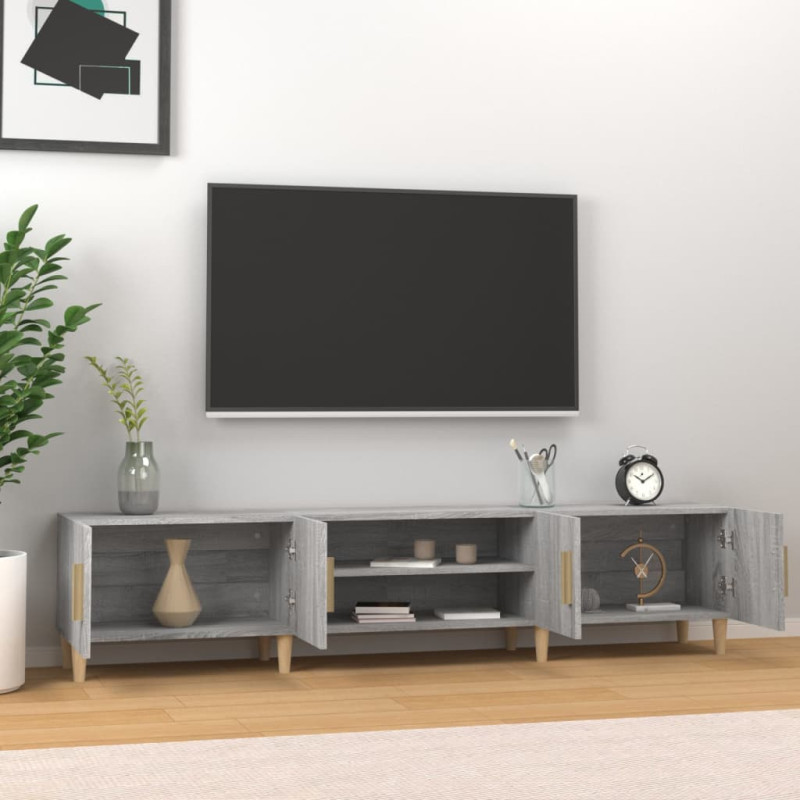 Szafka pod TV, szary dąb sonoma, 180x31,5x40 cm