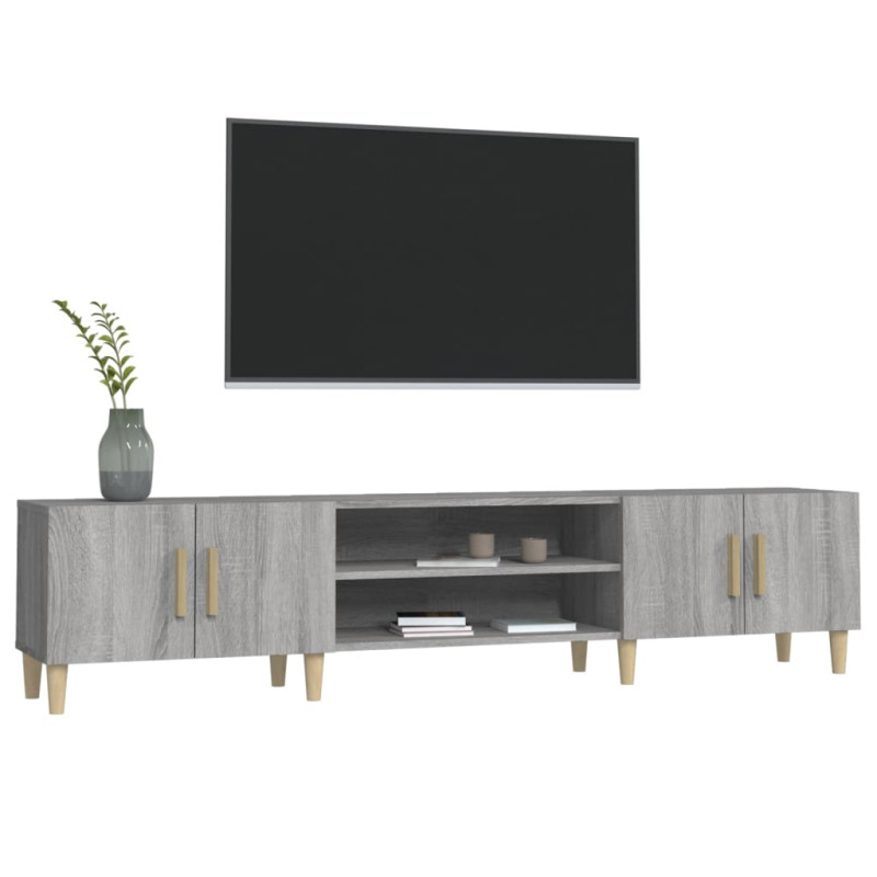 Szafka pod TV, szary dąb sonoma, 180x31,5x40 cm