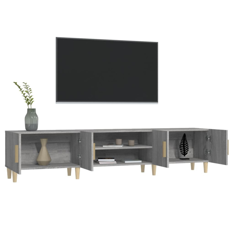 Szafka pod TV, szary dąb sonoma, 180x31,5x40 cm