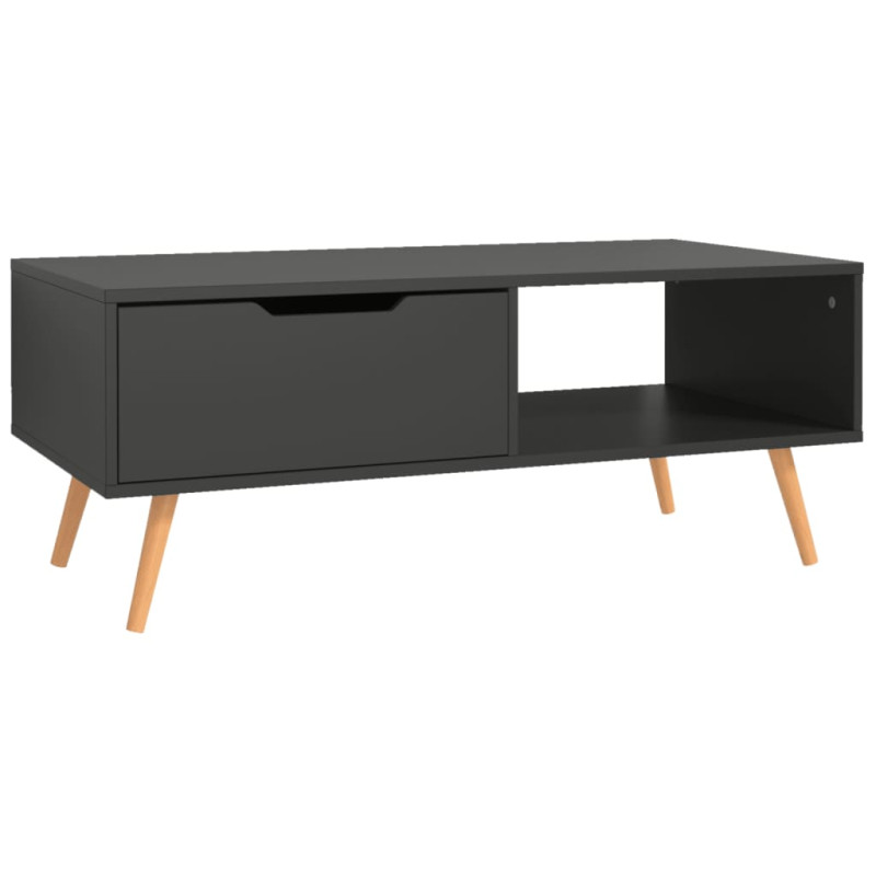 Stolik kawowy, szary, 100x49,5x43 cm, materiał drewnopochodny