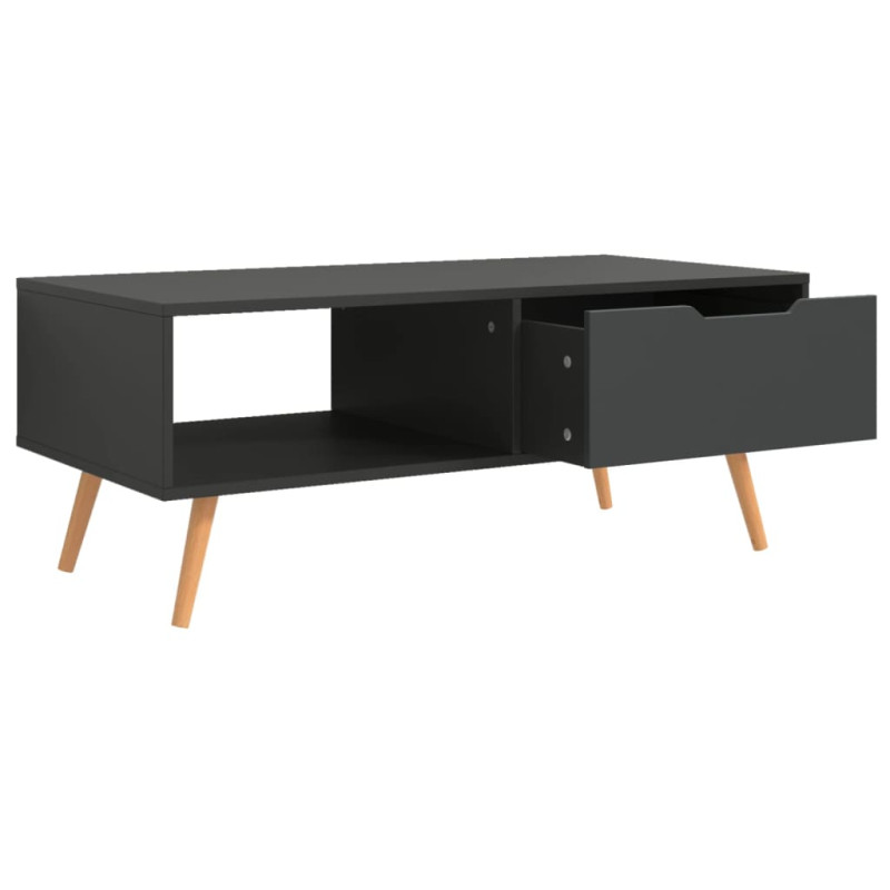 Stolik kawowy, szary, 100x49,5x43 cm, materiał drewnopochodny