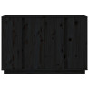 Szafka, czarna 120x35x80 cm, lite drewno sosnowe