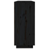 Szafka, czarna 120x35x80 cm, lite drewno sosnowe