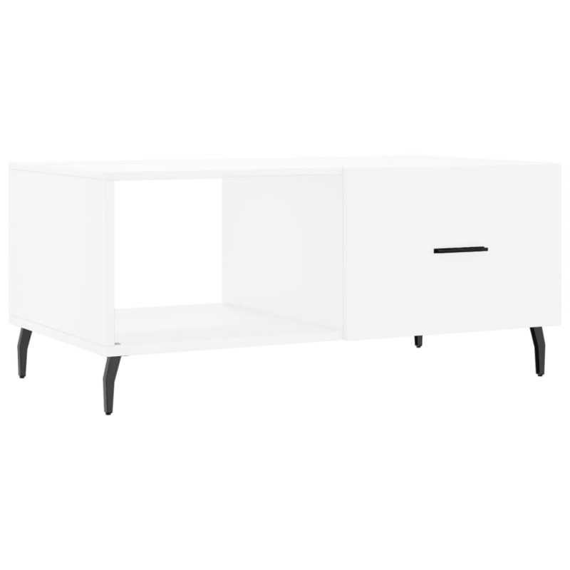 Stolik kawowy, biały, 90x50x40 cm, materiał drewnopochodny