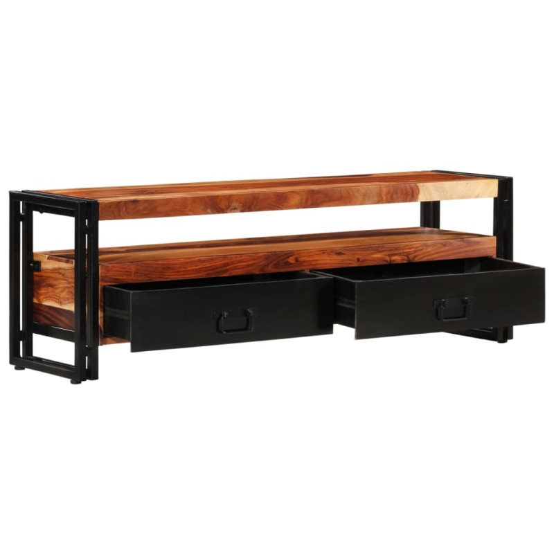 Szafka pod TV, 120 x 30 x 40 cm, lite drewno sheesham