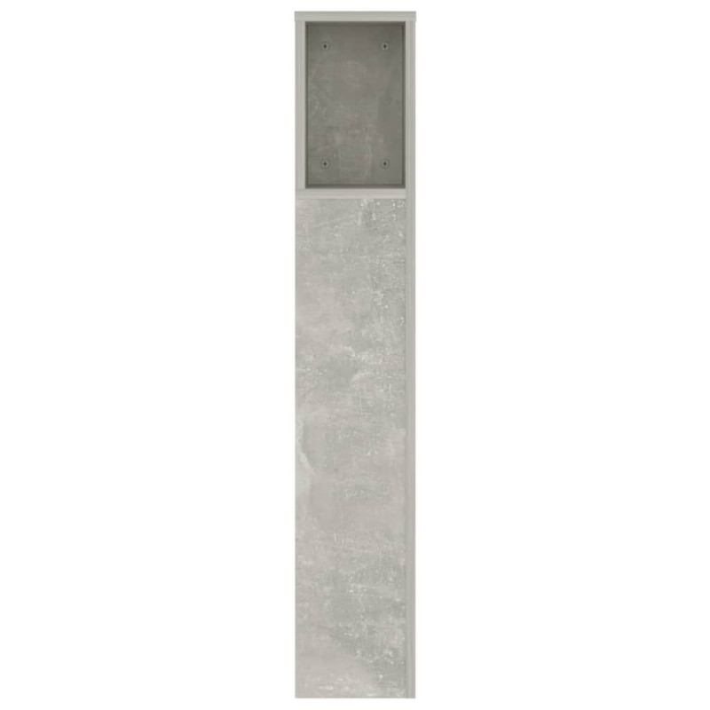 Wezgłowie łóżka z półkami, szarość betonu, 140x18,5x104,5 cm