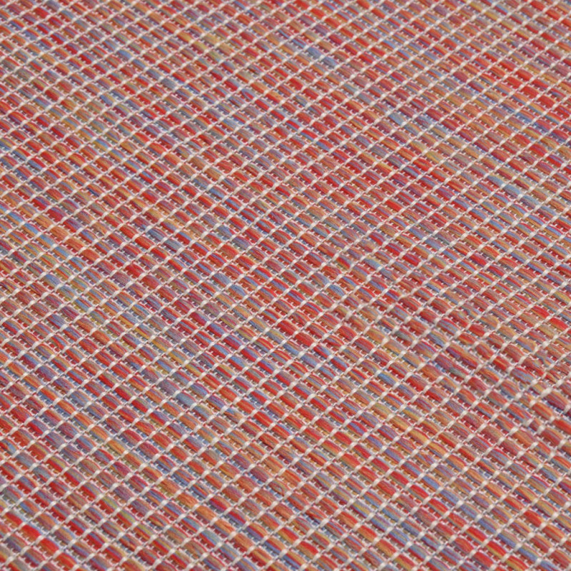 Dywan zewnętrzny o płaskim splocie, 200x280 cm, czerwony