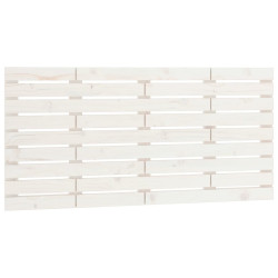 Wezgłowie łóżka, białe, 126x3x63 cm, lite drewno sosnowe