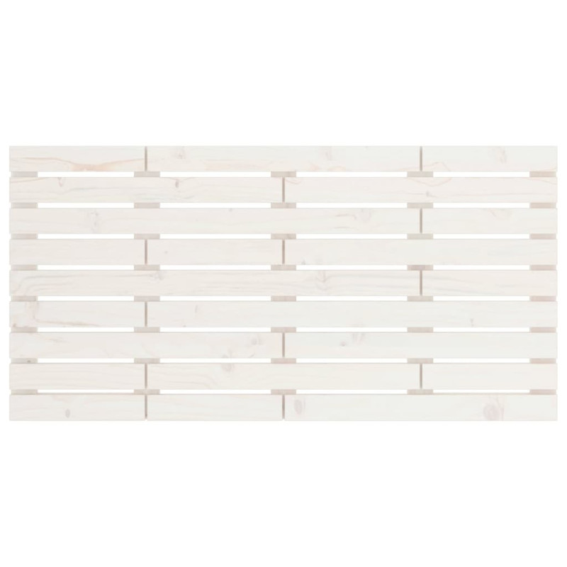Wezgłowie łóżka, białe, 126x3x63 cm, lite drewno sosnowe