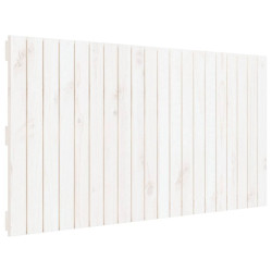 Wezgłowie łóżka, białe, 127,5x3x60 cm, lite drewno sosnowe