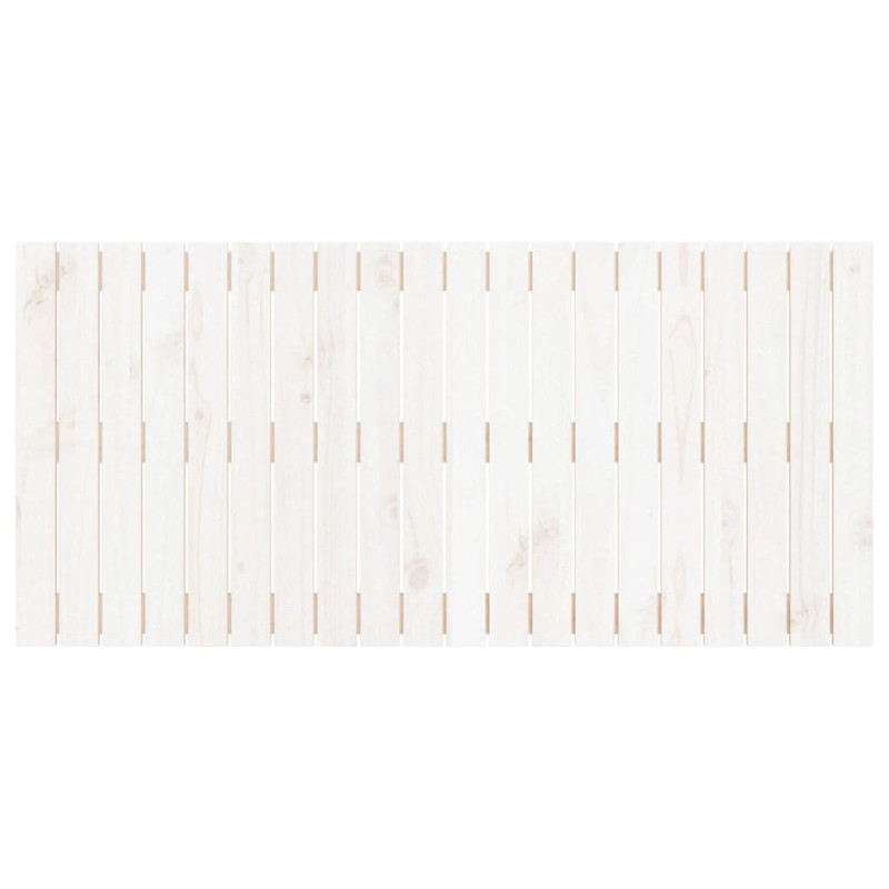 Wezgłowie łóżka, białe, 127,5x3x60 cm, lite drewno sosnowe