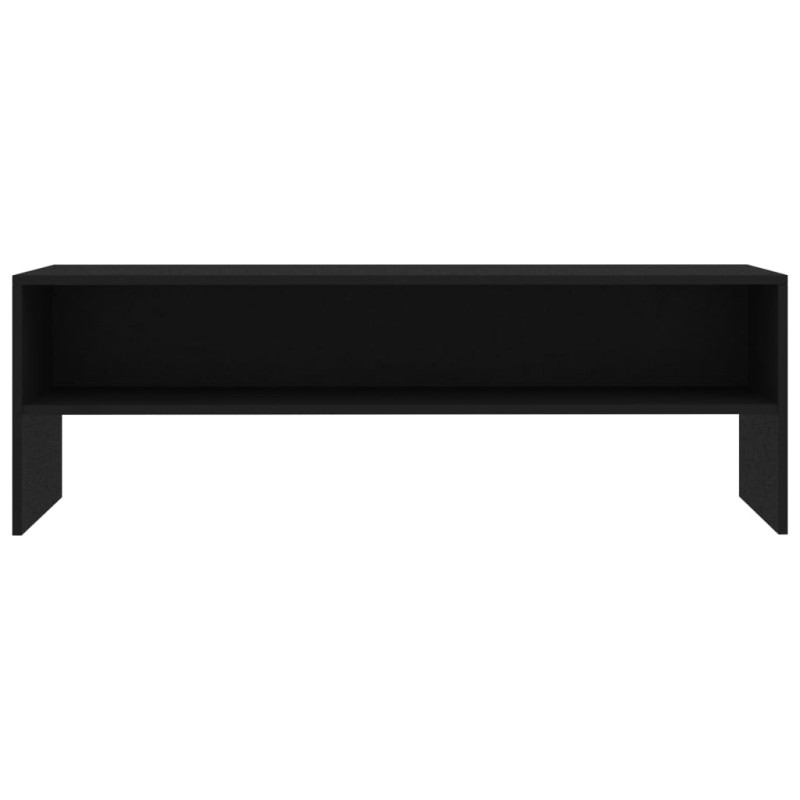 Szafka pod TV, czarna, 120x40x40 cm, materiał drewnopochodny