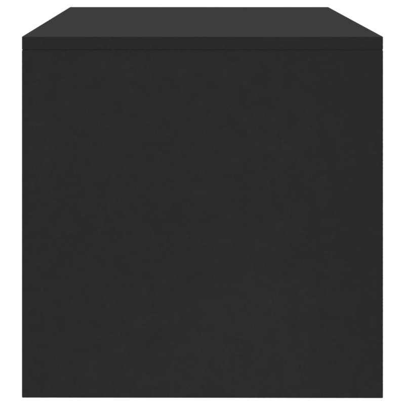 Szafka pod TV, czarna, 120x40x40 cm, materiał drewnopochodny