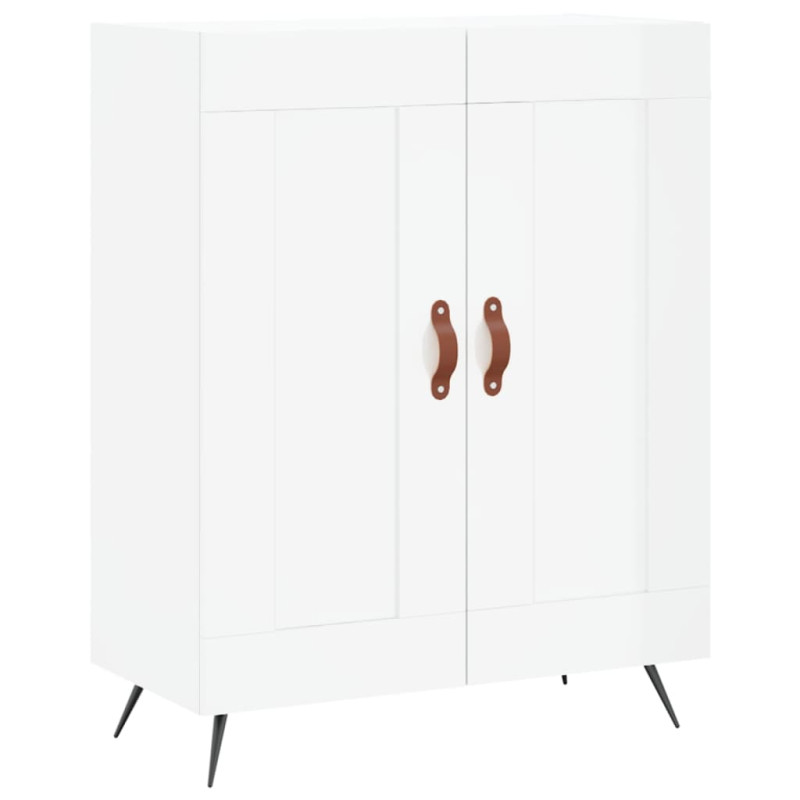 Szafka, biała, połysk, 69,5x34x90 cm, materiał drewnopochodny