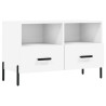 Szafka pod TV, biała, 80x36x50 cm, materiał drewnopochodny
