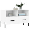 Szafka pod TV, biała, 80x36x50 cm, materiał drewnopochodny
