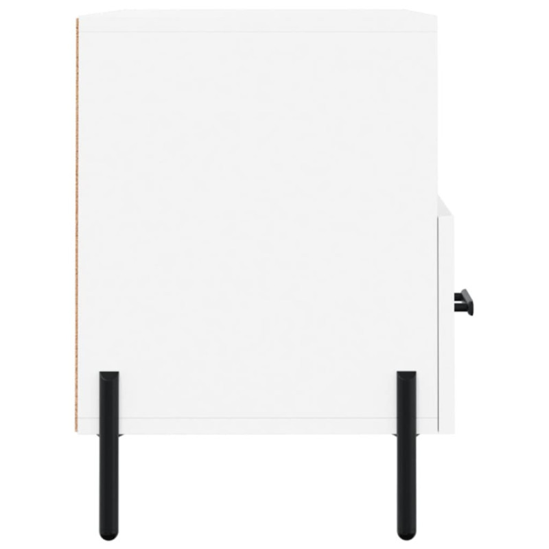 Szafka pod TV, biała, 80x36x50 cm, materiał drewnopochodny