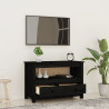 Szafka pod TV, czarna, 79x35x52 cm, lite drewno sosnowe