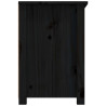 Szafka pod TV, czarna, 79x35x52 cm, lite drewno sosnowe