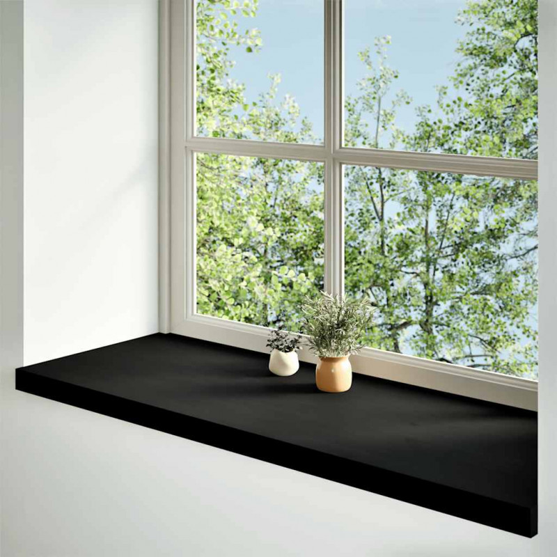 Parapety 2 szt., ciemnobrązowy, 100x40x2 cm, lite drewno dębowe