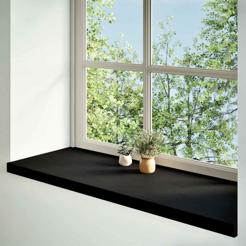Parapety 2 szt., ciemnobrązowy, 120x40x2 cm, lite drewno dębowe