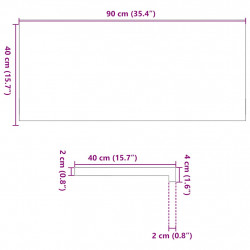 Parapety 2 szt., jasnobrązowy, 90x40x2 cm, lite drewno dębowe