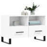 Szafka pod TV, biała, 80x36x50 cm, materiał drewnopochodny