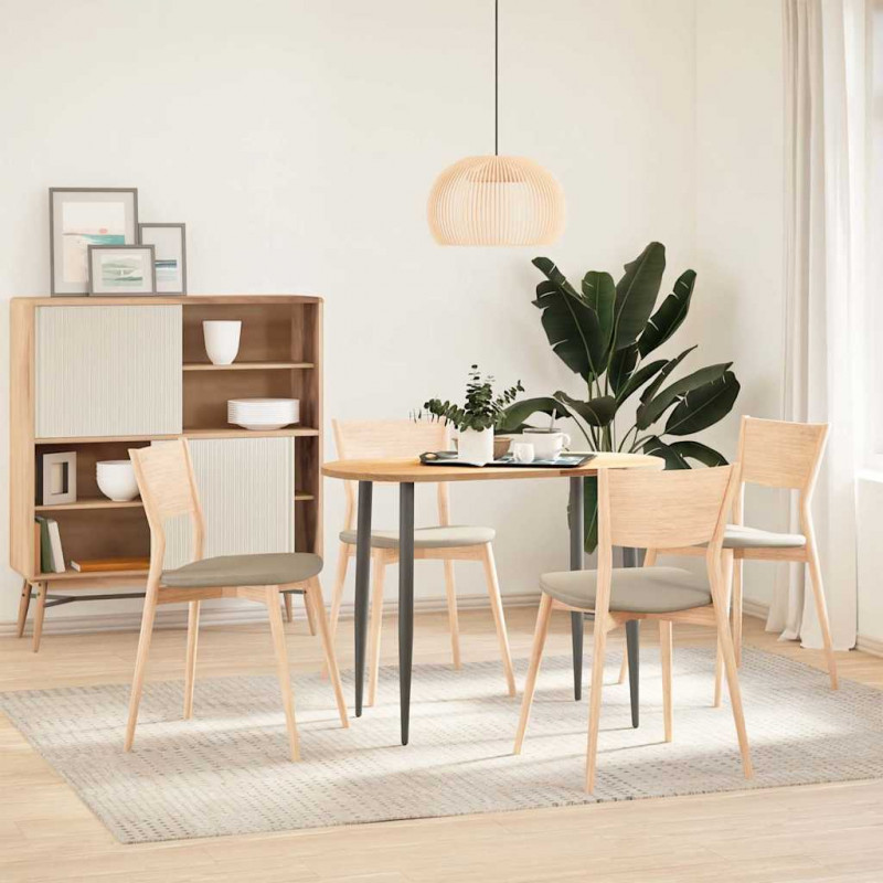 Blat do stołu, 100x50x2 cm, lite drewno dębowe, owalny